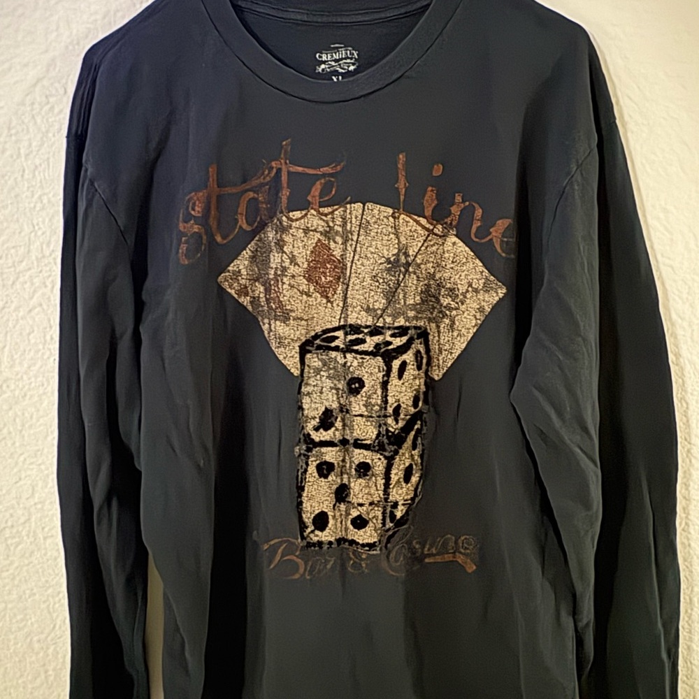 Black Graphic Long Sleeve Shirt